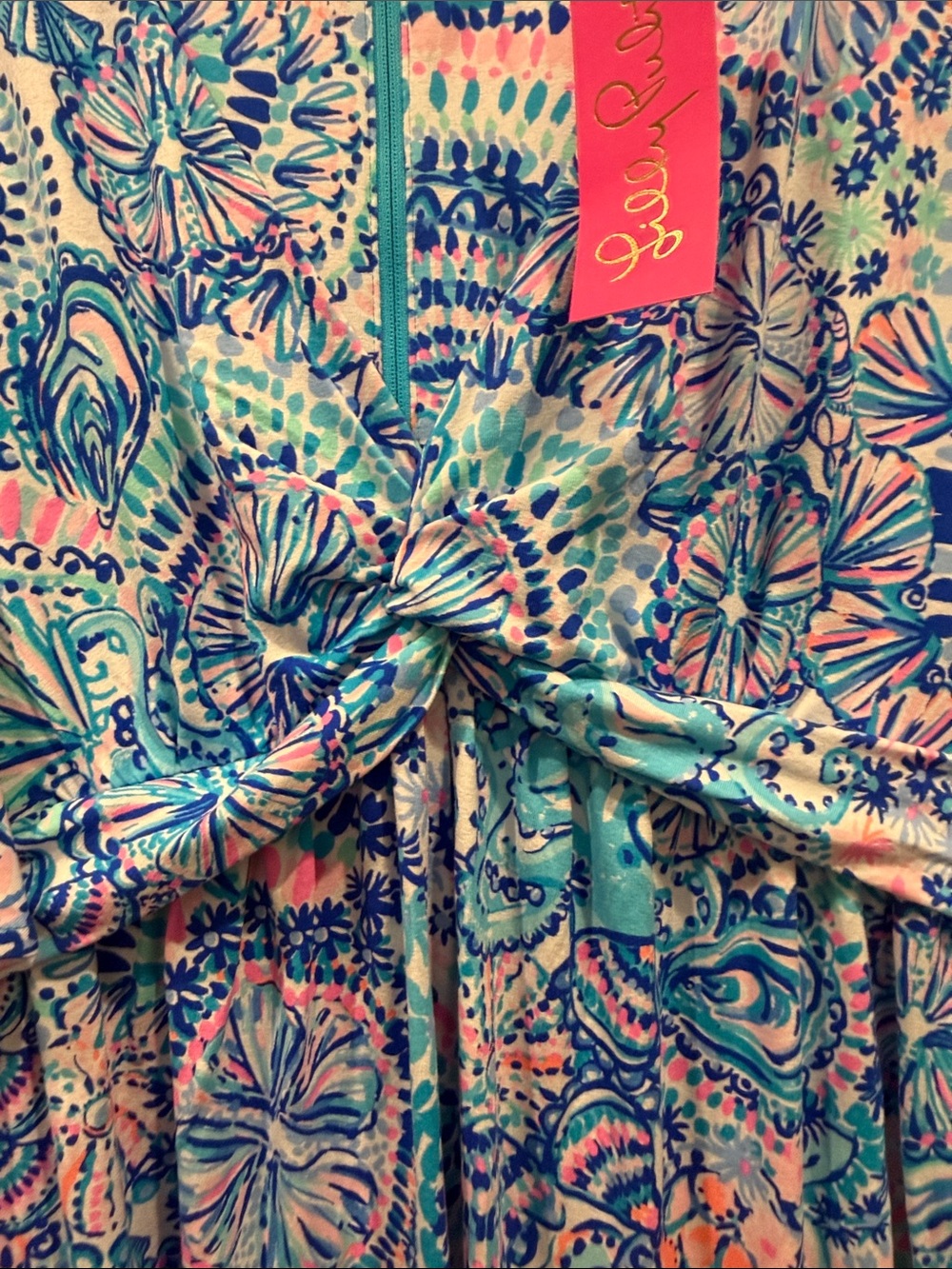 Lilly Pulitzer Blue Pink Green Paisley Maxi Dress - Picture 10 of 10